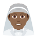 👰🏾‍♂️ man with veil: medium-dark skin tone display on JoyPixels